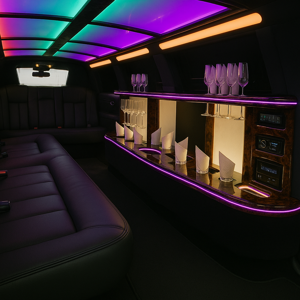 10 Passenger Limo Interior